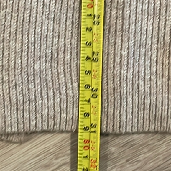 LOFT Women Vest XS Longline Open Front Sweater Tan & Grey Colorblock Preppy - Picture 10 of 10